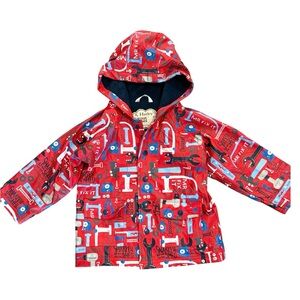 Hatley Red Raincoat with Tools Design